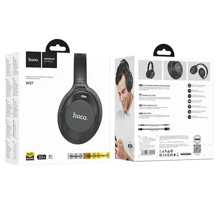 Hoco W37 Extra Bass Active Noise Cancellation ANC Wireless Headphone